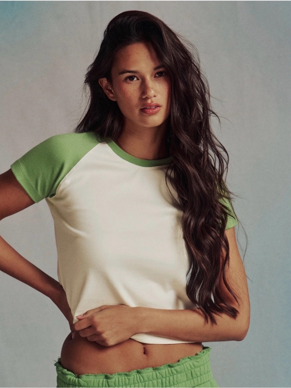 Daily Drills Lucky Green Raglan tee